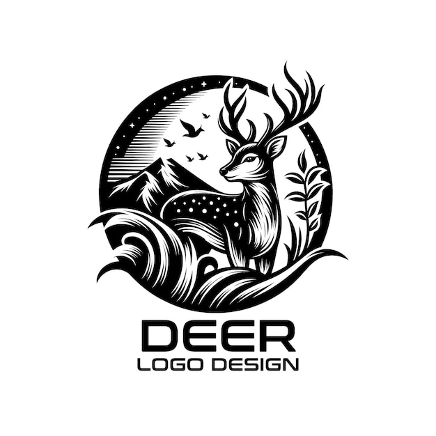 Diseño del logotipo de Deer Vector
