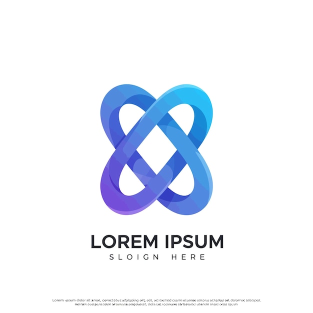 Diseño de logotipo degradado abstracto