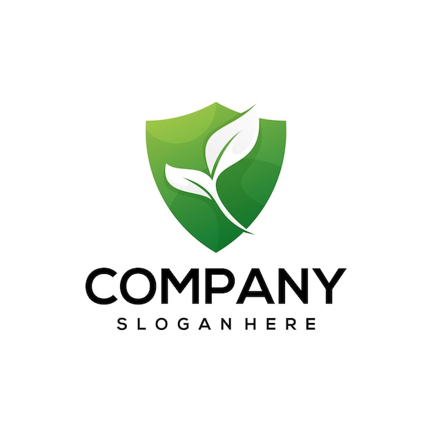 diseño de logotipo degradado de hoja