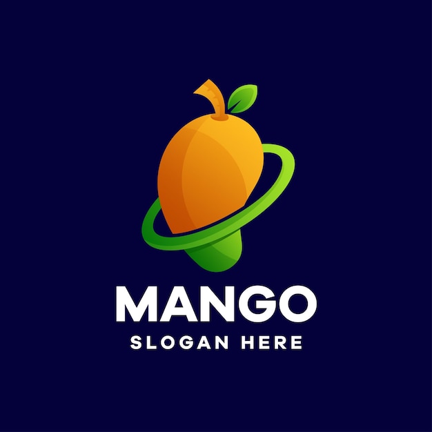 Diseño de logotipo degradado de mango