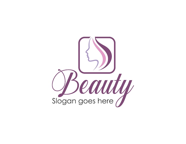 Vector diseño de logotipo degradado de oro de peluquería mujer