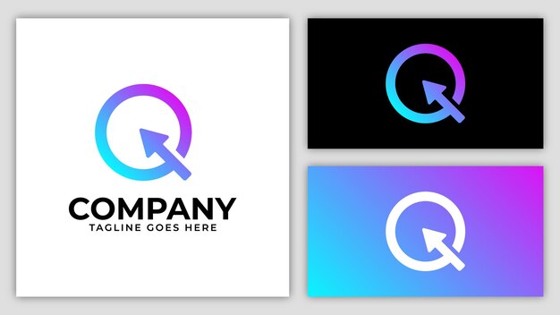 Diseño de logotipo degradado simple y único minimalista creativo moderno