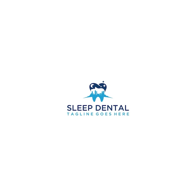 Diseño de logotipo dental para dormir.