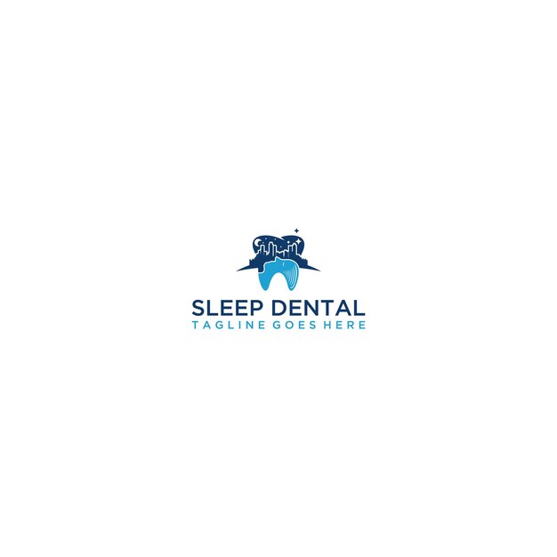 Diseño de logotipo dental para dormir.