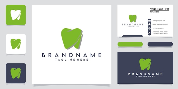 Diseño de logotipo dental vector premium