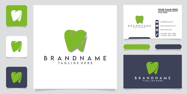 Diseño de logotipo dental Vector Premium