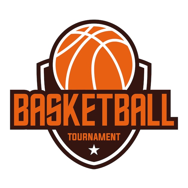 Vector diseño de logotipo para deporte de baloncesto