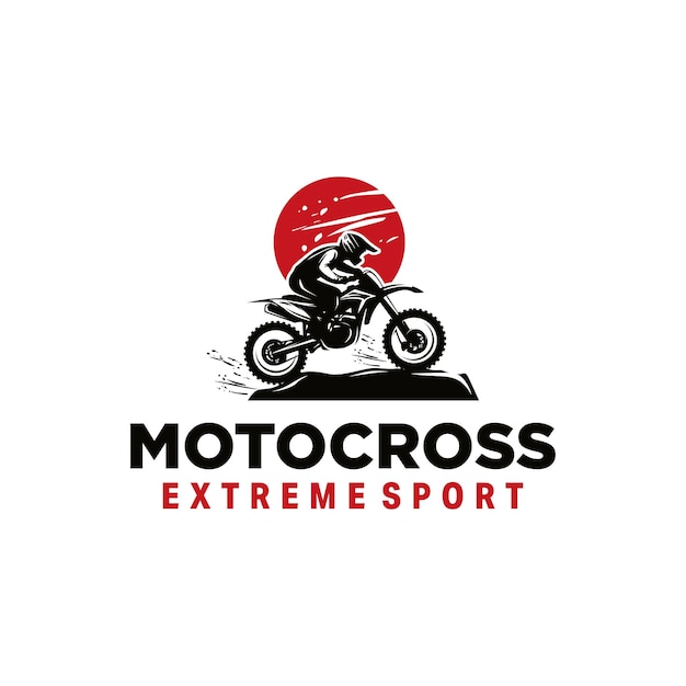 Diseño del logotipo de los deportes extremos de motocross
