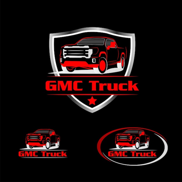 Diseño de logotipo con detalles de camiones GMC