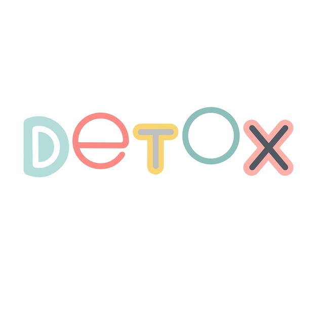 Diseño del logotipo de detox para alimentos y bebidas saludables