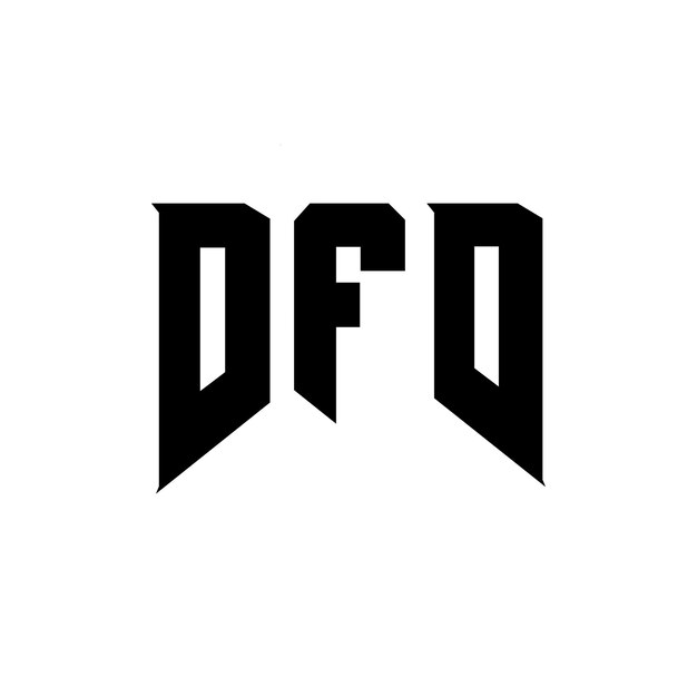 Diseño de logotipo de DFD para una empresa de tecnología Diseño de diseño de logotipo DFD combinación de colores blanco y negro Diseño de icono DFD Alfabeto DFD Diseño del logotipo de tipografía DFD