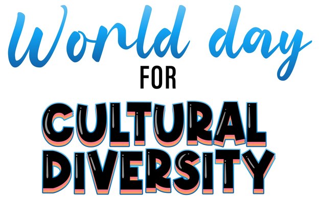 El diseño del logotipo del día mundial de la diversidad cultural