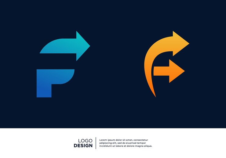 Vector diseño del logotipo del diagrama financiero de la letra f