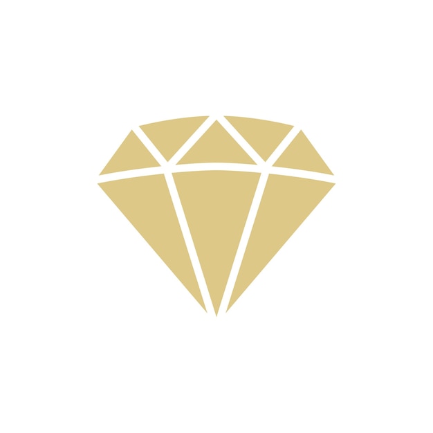 Diseño de logotipo diamante color oro