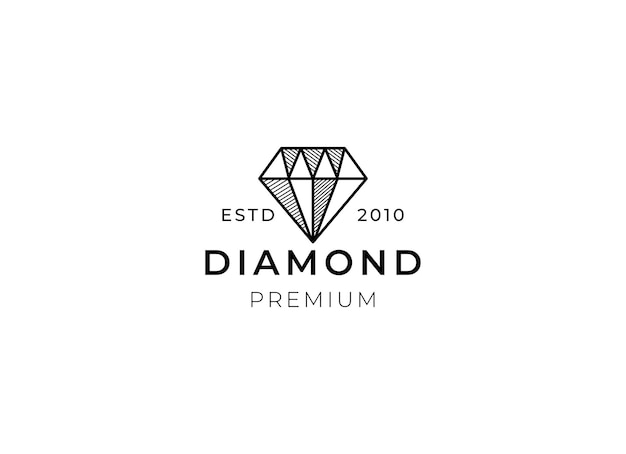 Diseño de logotipo de diamante dorado Logotipo de joyería de marca de lujo