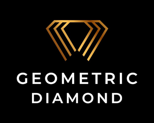 Diseño de logotipo de diamante geométrico.