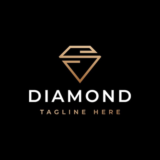 diseño de logotipo de diamante letra S