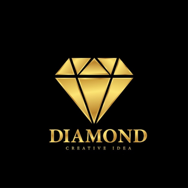 Diseño de logotipo de diamante de lujo