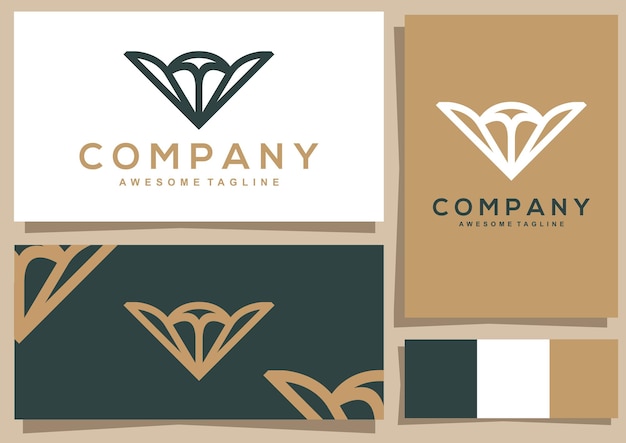 Diseño de logotipo de diamante vintage