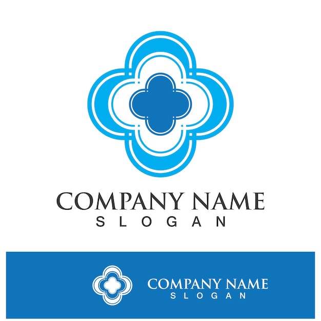 Diseño de logotipo digital de icono de salud médica