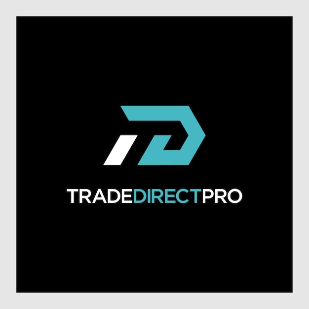 Diseño de logotipo digital de letra TD