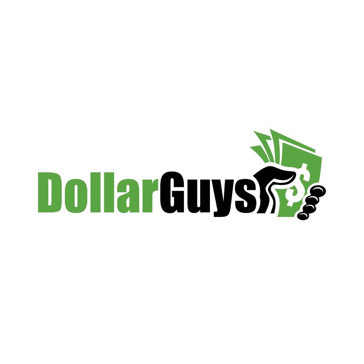 Vector diseño del logotipo con dinero en la mano ilustración vectorial simple y moderna