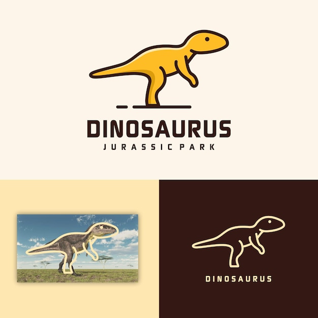 Vector diseño del logotipo del dinosaurio