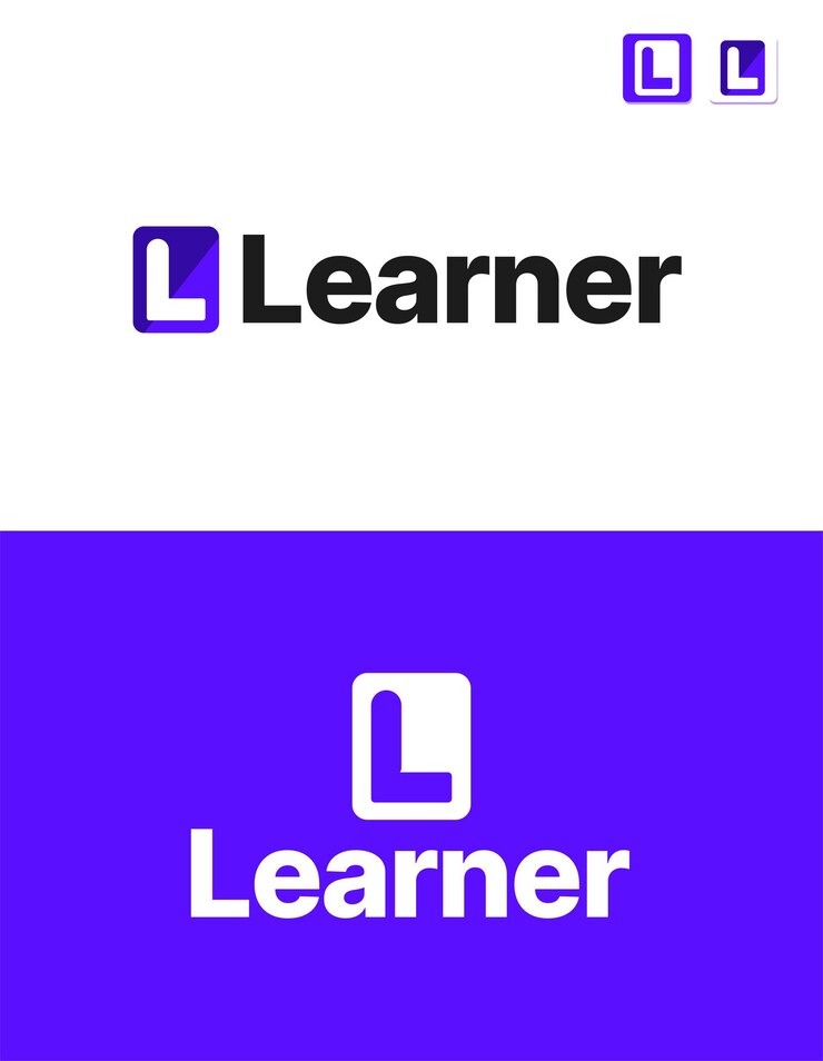 Vector diseño de logotipo con diseño de icono de una aplicación de aprendizaje y educación con diseño de icono