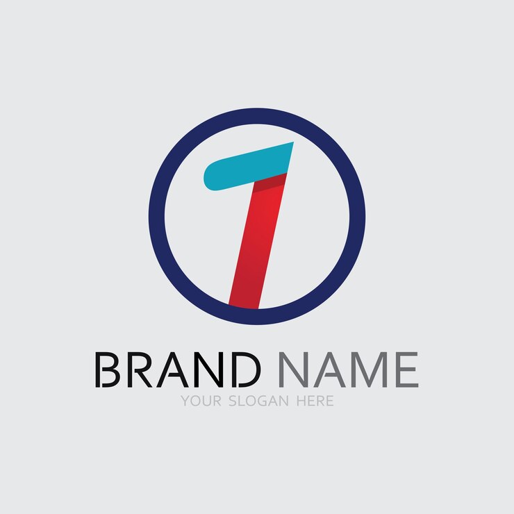 Vector un diseño de logotipo y el diseño número uno ilustración gráfica