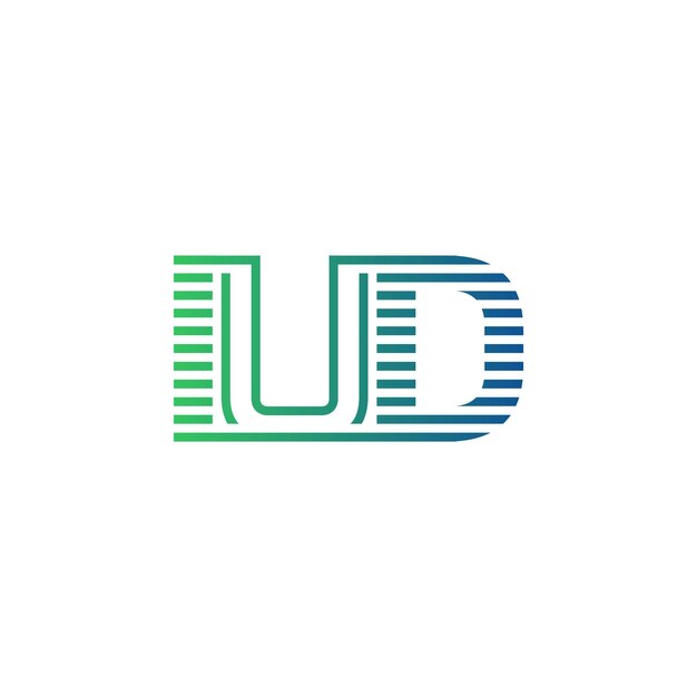 Diseño de logotipo de DIU moderno Carta DIU minimalista profesional y versátil Icono de marca para la identidad empresarial