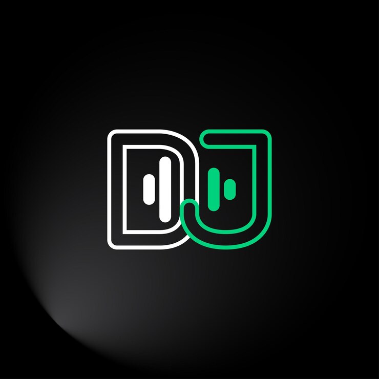 Vector diseño de logotipo de dj