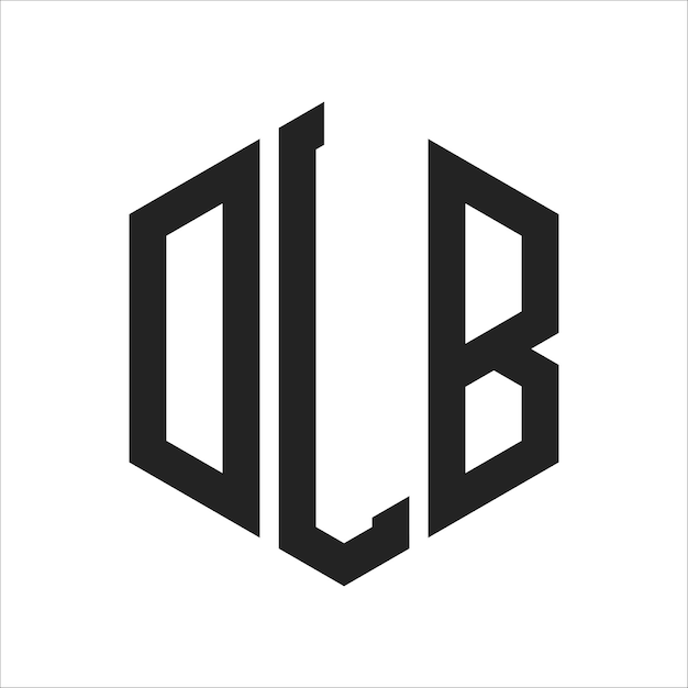 Diseño del logotipo DLB Letra inicial DLB Monograma Logotipo con forma de hexágono