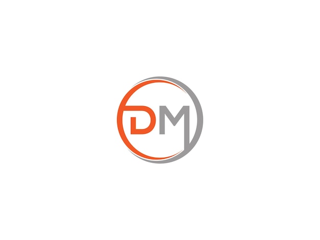 Diseño del logotipo DM Vector de diseño del logotipo de la letra DM