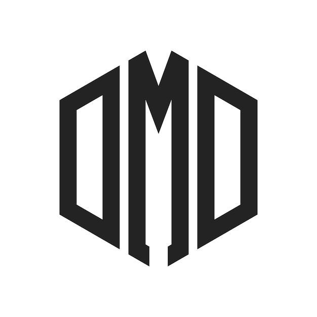 Diseño del logotipo DMD Letra inicial DMD Monograma Logotipo con forma de hexágono