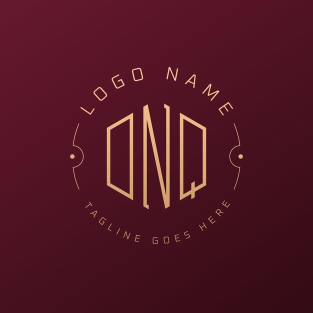 Diseño de logotipo de DNQ de lujo Letra elegante DNQ Monograma Logotipo minimalista Poligono plantilla de diseño de logotipo DNQ