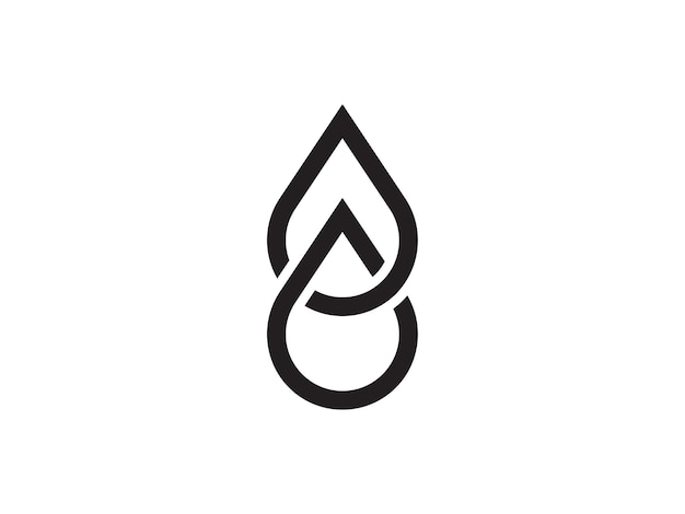 diseño del logotipo de doble caída infinita