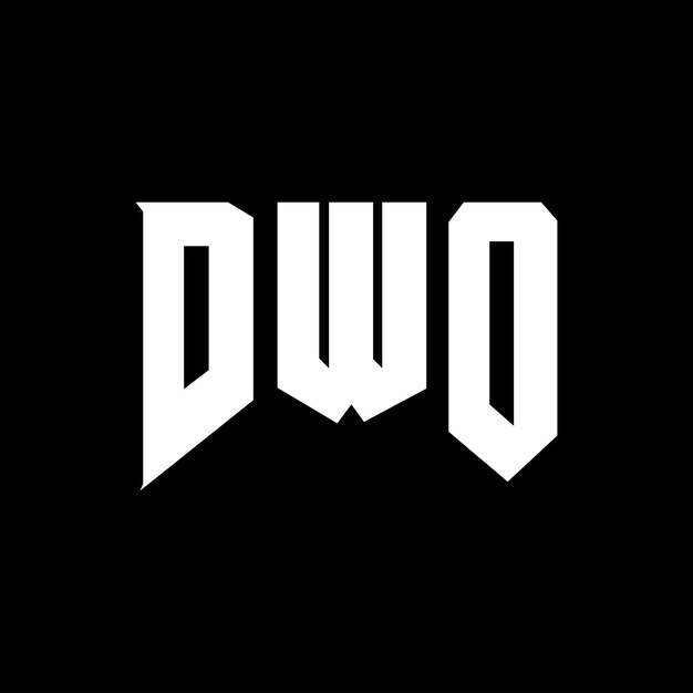Diseño de logotipo de dos letras para la empresa de tecnología diseño de logotipo DWO combinación de colores blanco y negro DWO logotipo diseño de vector DWO diseño de icono DWO alfabeto DWO diseño del logotipo tipografía DWO