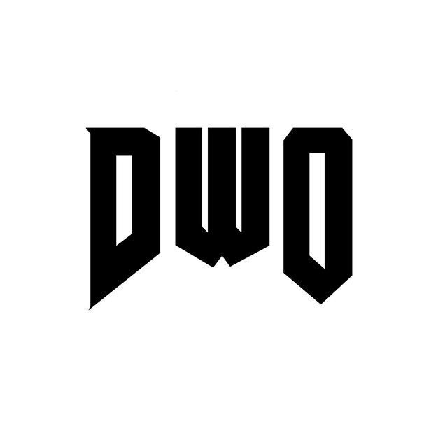 Diseño de logotipo de dos letras para la empresa de tecnología diseño de logotipo DWO combinación de colores blanco y negro DWO logotipo diseño de vector DWO diseño de icono DWO alfabeto DWO diseño del logotipo tipografía DWO