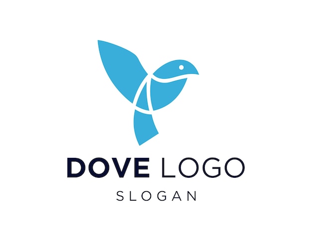 Diseño del logotipo de Dove creado utilizando la aplicación Corel Draw 2018 con un fondo blanco