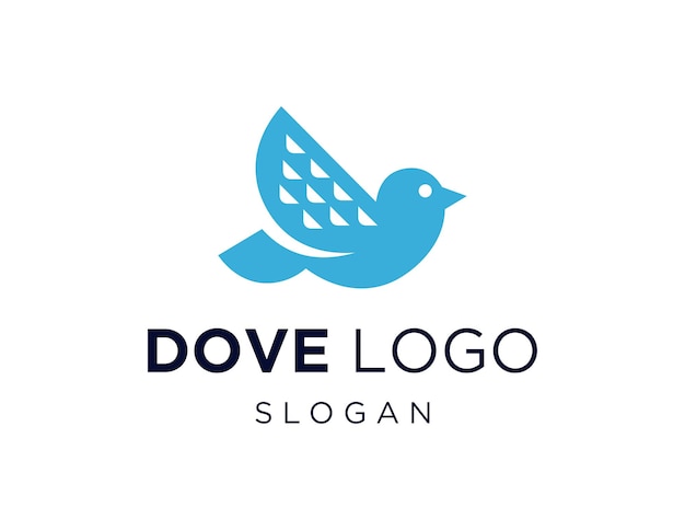 Diseño del logotipo de Dove creado utilizando la aplicación Corel Draw 2018 con un fondo blanco