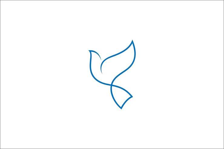 Diseño del logotipo de Dove con estilo de línea continua