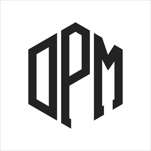 Diseño del logotipo de DPM Letra inicial DPM Monograma Logotipo con forma de hexágono