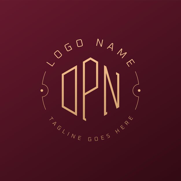 Diseño de logotipo de DPN de lujo Letra elegante DPN monograma Logotipo minimalista Poligono plantilla de diseño de logotipo DPN