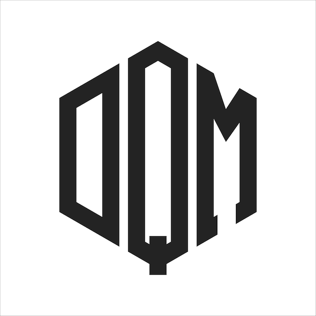 Diseño del logotipo de DQM Letra inicial DQM Monograma Logotipo con forma de hexágono