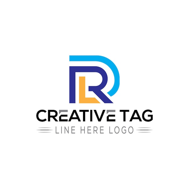 Diseño de logotipo DR Letter con iconos creativos para descarga gratuita