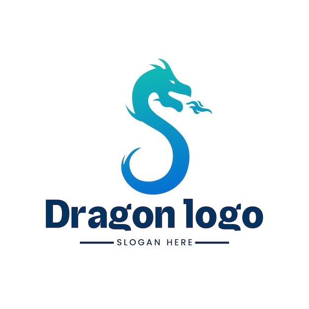 Diseño de logotipo de dragón en adobe illustrator