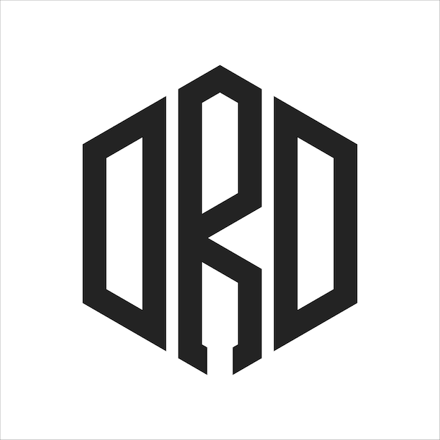Diseño del logotipo DRD Letra inicial DRD Monograma Logotipo con forma de hexágono