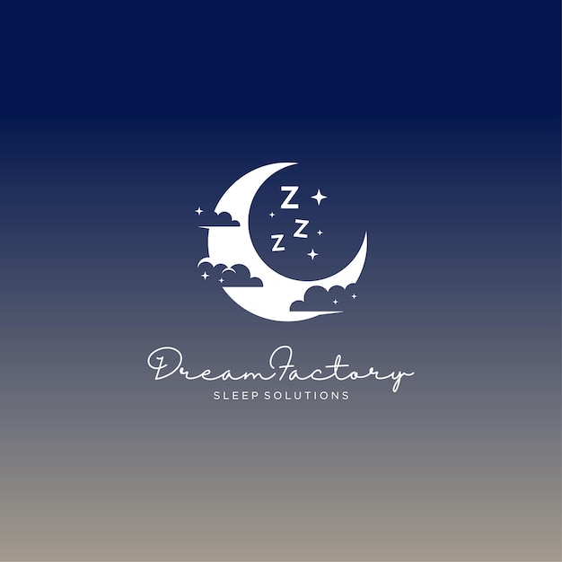 Diseño de logotipo Dream Moon Vector Premium