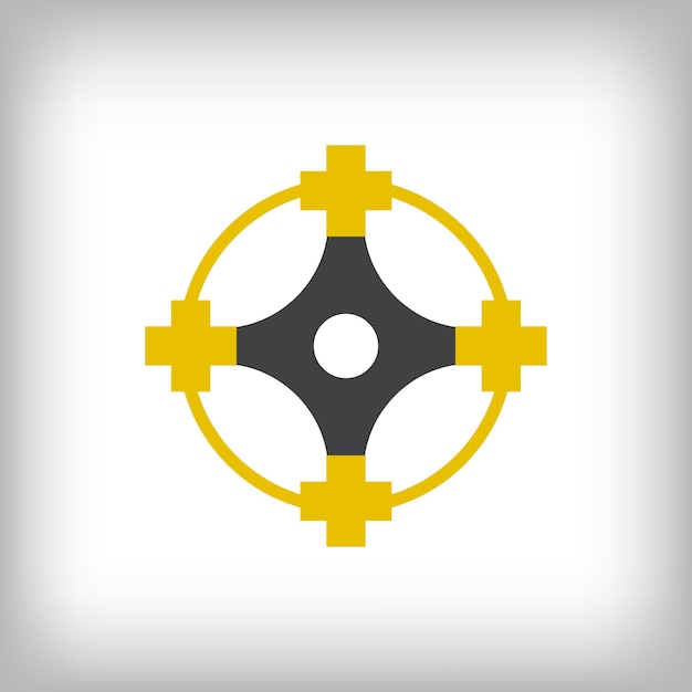 Diseño de logotipo de drone sencillo único Tecnología y plantilla deportiva en estilo geométrico