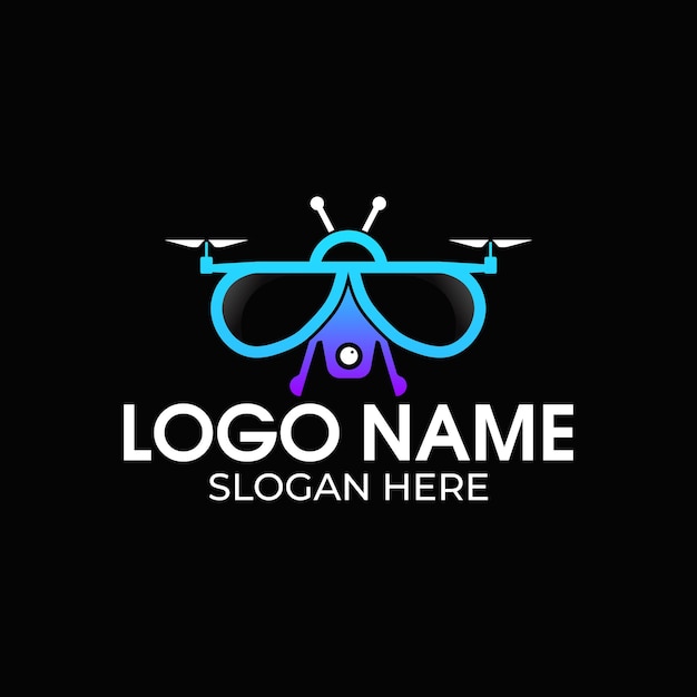 diseño de logotipo de drones de abejas